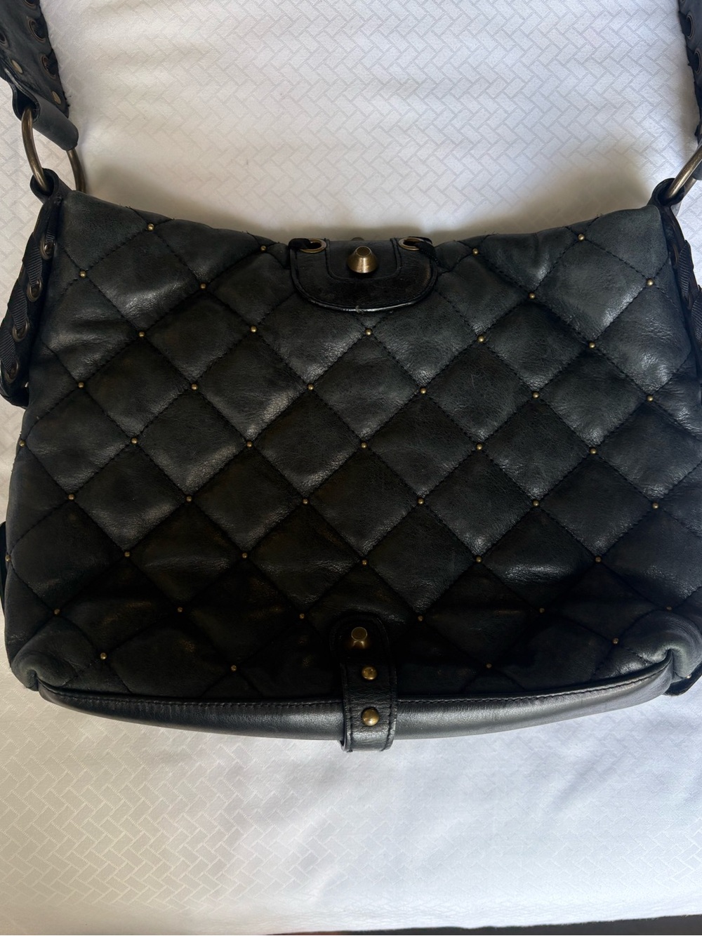 authentic Betsey Johnson Y2K vintage punk glam shoulder bag 🖤 - Picture 9 of 16